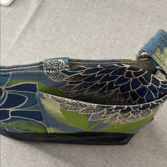 Sacamain Floral Blue and Green Women's Bag - Picture 8 of 9